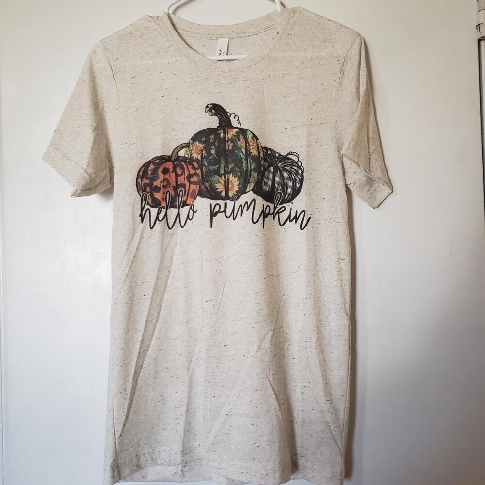 Hey Pumpkin Fall Autumn T-Shirt Size S